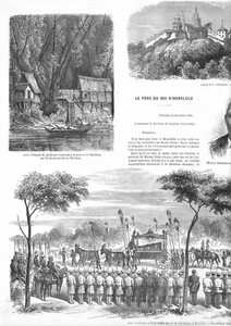 HAWAI / MATAJO KEKUANAOA / PERE DU ROI D' HONOLULU / GRAVURE ENGRAVING 1869 - Picture 1 of 2