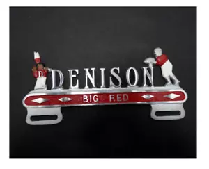 Vintage Denison university license plate topper football indian Granville Ohio - Picture 1 of 5