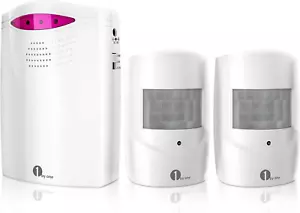 Wireless Driveway Alarm – 1000FT Range, Loud Chimes, 1 Receiver & 2 Weatherproof - Picture 1 of 7
