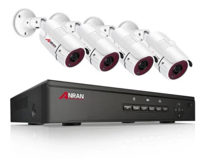 Anran K04P5983 HD Camera Kit Home Security System - 4 cameras, 8Ch POE NVR, 1TB - Image 1 of 4