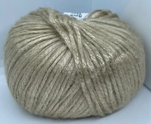 Rock Star #64461 Wheat, Camel Metallic Sheen Soft Nylon Merino Wool Yarn 50grams - Picture 1 of 9