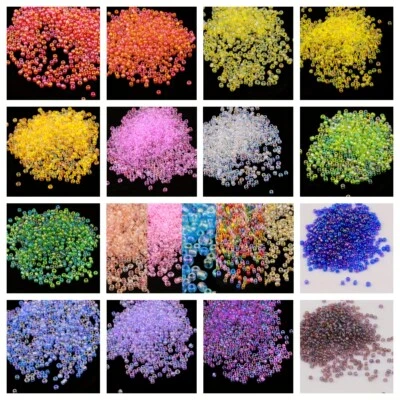 20 color 2mm Cezch 1000pcs Clear AB Colorful Glass Beads Loose Seedbeads for diy - Image 1 of 4