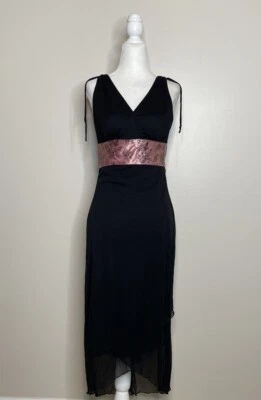 Maxi Vestido Ruby Rox Nuevo con Etiquetas Vintage Años 90 Hada Capricho Grunge Malla Foto 1 de 4