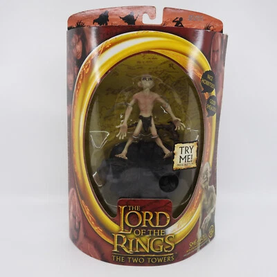 Figura Smeagol El Señor de los Anillos Toy Biz Dos Torres 2003 LOTR Base de Sonido Sellada Foto 1 de 4