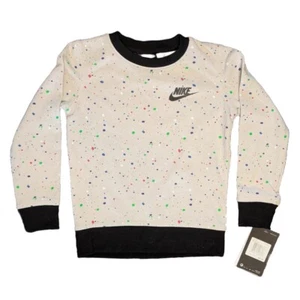 NWT Nike Sportswear DNA Light Bone and Speckled Crew Neck Sweatshirt - Sz 4 - Picture 1 of 4