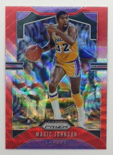 2019-20 Panini Prizm Refractor Ruby Wave Magic Johnson #25, Los Angeles Lakers