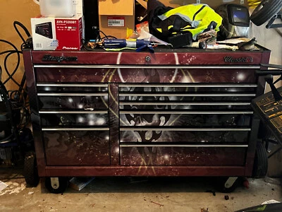 snap on tool box classic 78 55x24x35 used good condition 11 drawers  - Image 1 of 4