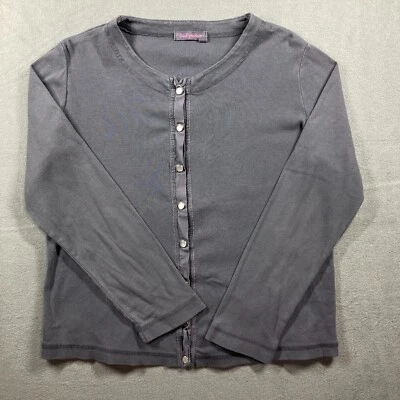 Fresh Produce Black Pearl Snap Button Soft Stretch Cardigan Sweater Sz Small - Image 1 of 4