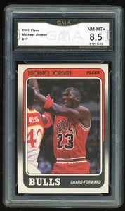TARJETA DE BALONCESTO FLEER MICHAEL JORDAN 1988-89 #17 (3ER AÑO) GMA 8.5 - Imagen 1 de 2