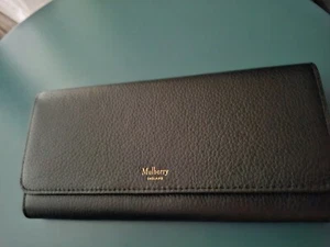 Mulberry Black Wallet Classic Grain Leather - Picture 1 of 7