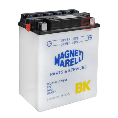 MAGNTI MARELLI YB14L-A2 12V 14AH BATTERY KAWASAKI Z1 SERIES 900 1972 1973 1974 - Image 1 of 4