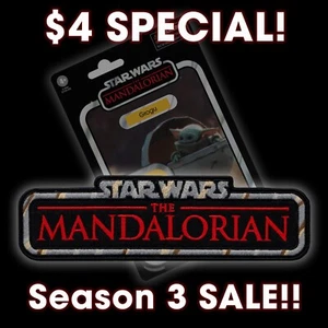 Vintage Kenner style STAR WARS "The Mandalorian" Title embroidered iron-on patch - Picture 1 of 5