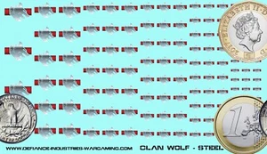 Steel Wolves - Wasserrutschen Aufkleber für Battletech - Bild 1 von 1