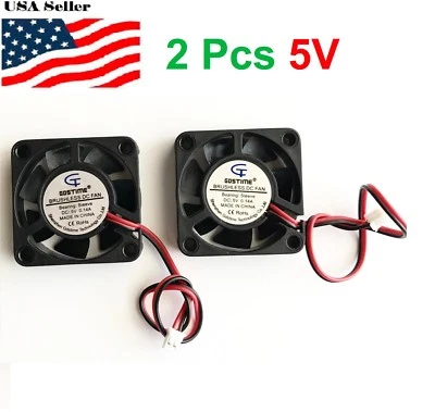 2 Pcs 5V 12V 24V 40mm Cooling Computer Fan 4010 40x40x10mm DC 3D Printer 2-Pin - Image 1 of 3