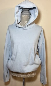 Sudadera con capucha azul bebé manga larga para mujer de garaje XXS/XS con bolsillos - Imagen 1 de 9