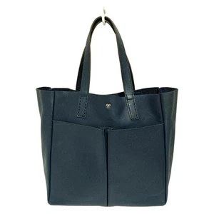 Auth Anya Hindmarch Nevis - Navy Leather Tote Bag - Picture 1 of 8