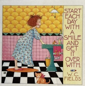 Mary Engelbreit Handmade Magnet-Start Each Day With A Smile - Picture 1 of 3