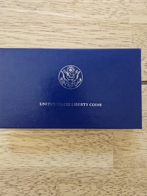 1986 Proof Statue of Liberty 2 Coin Silver Dollar and Clad Half US Mint Set - Image 1 of 4