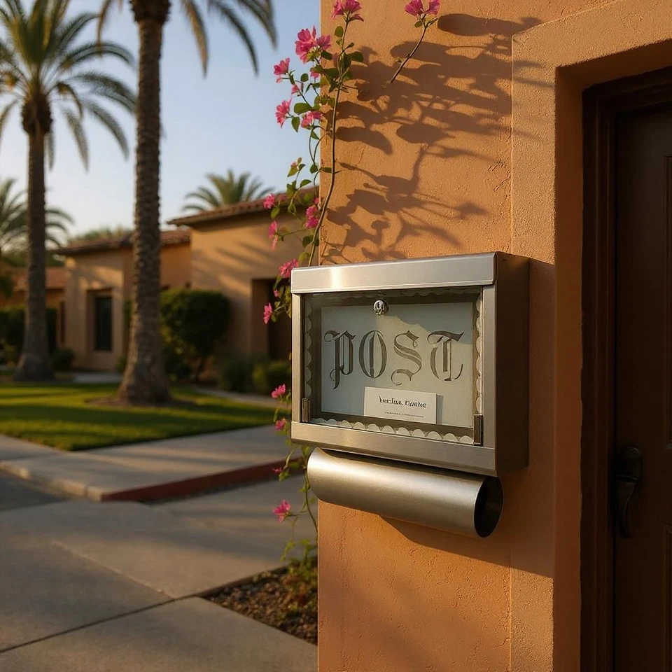 Edelstahl 30x40x11cm Briefkasten mit Zeitungsfach - Wetterfest