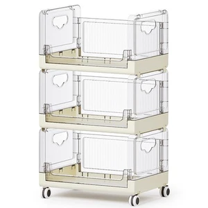 HYBRIDEAS Folding Storage Bins Stackable Toy Bins Closet and Kids Room Organi... - Picture 1 of 7