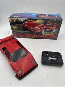 Vntg Lamborghini Red Countach Radio Shack RC Car 60-4074A (Remote Needs Antenna) - Picture 1 of 24