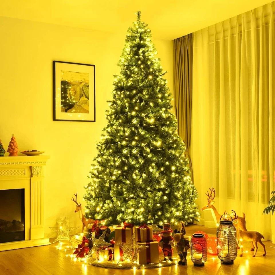 Árbol de Navidad preiluminado de 8 pies, árbol de Navidad artificial con 750 blanco cálido Foto 1 de 4