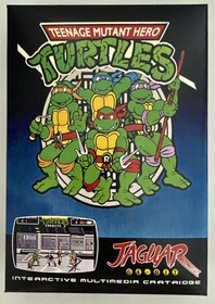 TMHT Teenage Mutant Hero Turtles Atari Jaguar Cartridge Boxed Very Rare TMNT