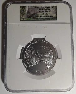 2011P five ounce 5oz America the Beautiful ATB Chickasaw OK SP70 NGC - Picture 1 of 2