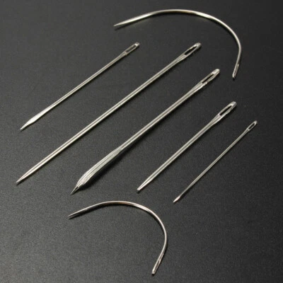 Nadeln Set gebogene Nadel Polsternadel Nähnadel Repair Rund Leder Sattlernadel - Bild 1 von 4