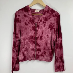 Baea Women's Tie Dye Full Zip Long Sleeve Hoodie in tie Dye Plum Size S NWT - Picture 1 of 13