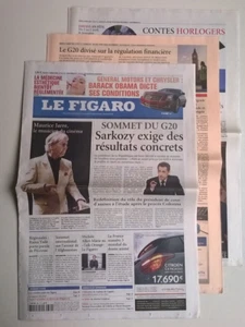 LE FIGARO N°20 114 du 31/03/2009 - MORT DE MAURICE JARRE /GM et Chrysler: menace - Picture 1 of 14