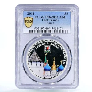 Cook Islands 5 dollars Kazan Russia Kremlin Churches PR69 PCGS silver coin 2011 - Picture 1 of 2