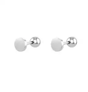 Mini Ohrstecker Paar Ohrringe Rund silber/ Damen & Mädchen & Herren - Bild 1 von 2