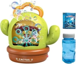 Cactus Bubble Machine ,Automatic Bubble Maker for Kids & Toddlers Outdoor Fun - Picture 1 of 1