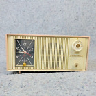 Vintage Admiral Röhrenradiouhr 1960er Mitte des Jahrhunderts modern MCM rosa funktioniert nicht