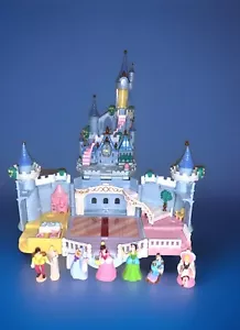Bluebird Cinderella Polly Pocket Toy Castle Vintage 1995 with 7 Figures Blue - Picture 1 of 15