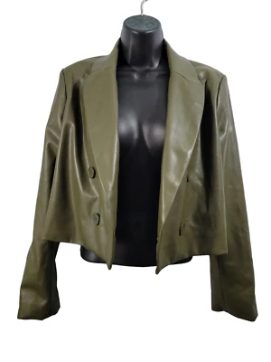 Chaqueta Blazer Philosophy Republic Clothing Mujer Talla 6 Verde Imitación Cuero Foto 1 de 4