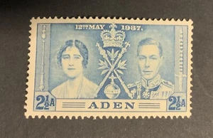Aden 1937 Queen Elizabeth & King George VI Coronation 2 1/2A MNH - Picture 1 of 2