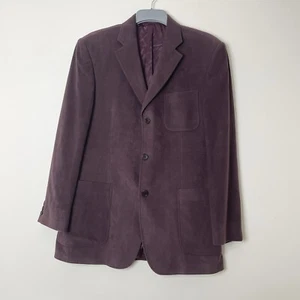 BALMAIN Paris Maroon Velvet 3 Button Blazer Wool Blend PRISTINE Condition 40R - Picture 1 of 15