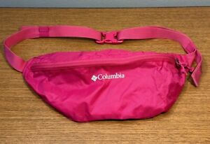 Columbia Lightweight Packable Pink Zip Up Fanny Pack Waist Pouch EUC