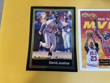 David Justice Atlanta Braves Diamond BallStreet 1991 #D16 OVERSIZE RARE Oddball