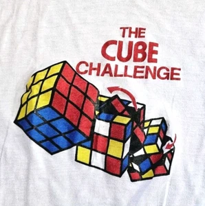 Camiseta Promocional Vintage Años 80 Rubix Cube Toy Challenge Para Hombre Grande Puntada Única - Imagen 1 de 7
