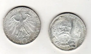 Allemagne GERMANY PIECE 10 MARK 2000 STUTTGART SILVER ARGENT SPLENDIDE - Picture 1 of 1