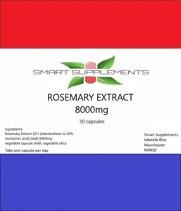 SMART SUPPLEMENTS Rosmarinblätter Extrakt 8000mg Kapseln - Bild 1 von 1