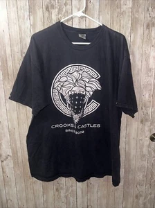 Crooks & Castles Greco Bandido Graphic Mens Black and White Tshirt Size XL - Picture 1 of 3