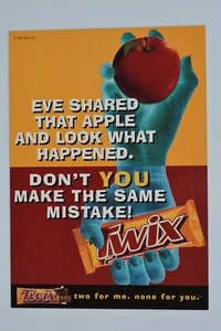 TWIX Chocolate Bar Advertisement Postcard Tower Records - Picture 1 of 2