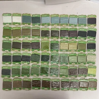 VTG Lot of 60 Ma Tsuhato  Japanese Brand Bunka Yarn  Multi Color Rayon.. - Image 1 of 4