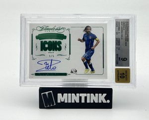 2016 Panini Flawless Soccer Andrea Pirlo Emerald Auto 5/5 BGS 9 10 Auto