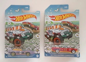 2023 Hot Wheels Easter Lot of 2 1969 Chevy Camaro 1965 Ford Mustang Convertible - Picture 1 of 7
