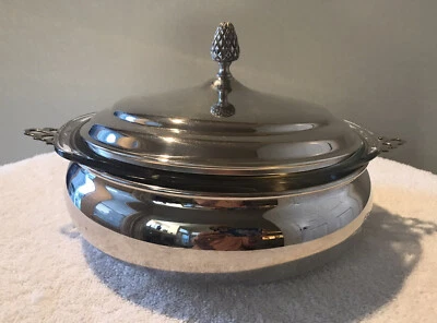 The Sheffield Silver Company Silverplate Covered Serving Dish With Pyrex Insert - Image 1 of 4